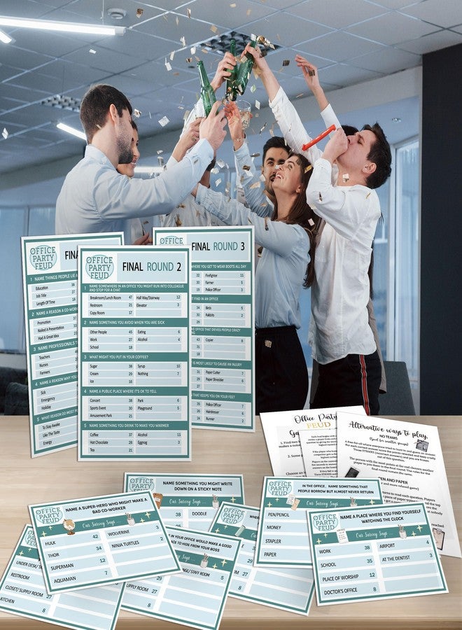 Xenseou Office Party Feud Game, Office Activity Games, Office Trivia Game Set, Games For Team Building, Office Party Game and Activity Supplies-OF01 - Image 4